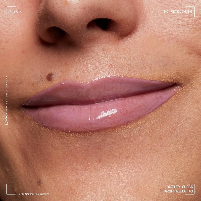NYX PROFESSIONAL MAKEUP Butter Gloss - Non-Sticky Lip Gloss in Marshmallow (Muted Lilac)
