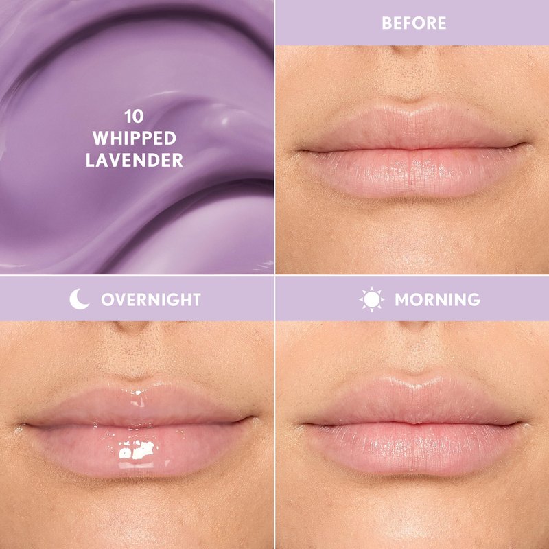 COVERGIRL Clean Fresh Jammy Lip Sleeping Mask, Lavender Scent, with Avocado & Grape Seed Oils, No-Touch Applicator – 10 Whipped Lavender