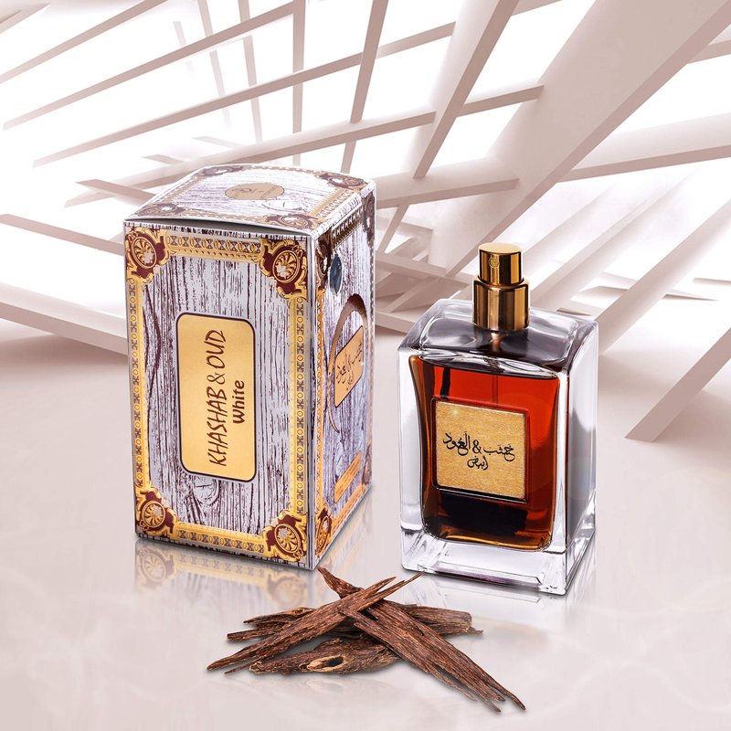 ARABIYAT Khashab & Oud Eau de Parfum – 100ml Arabic Spray for Men and Women, Luxury (White)
