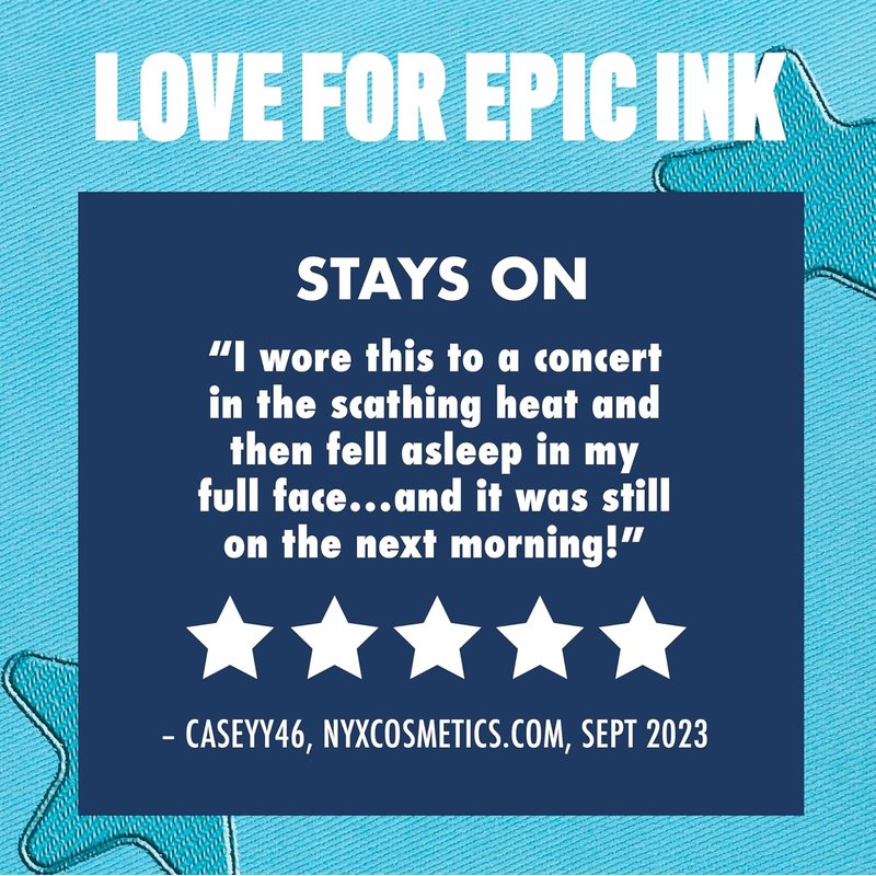NYX Professional Makeup Epic Ink Liner - Waterproof Liquid Eyeliner in Black | Vegan Formula