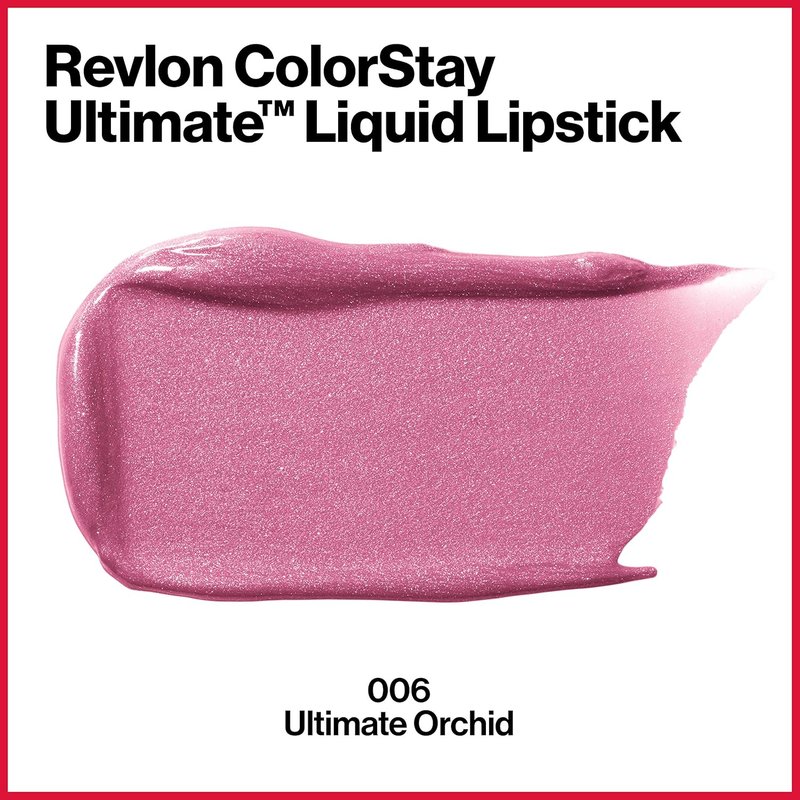 Revlon ColorStay Ultimate Liquid Lipstick - Longwear Satin Finish Lip Color | 060 Ultimate Orchid, 0.1 fl oz