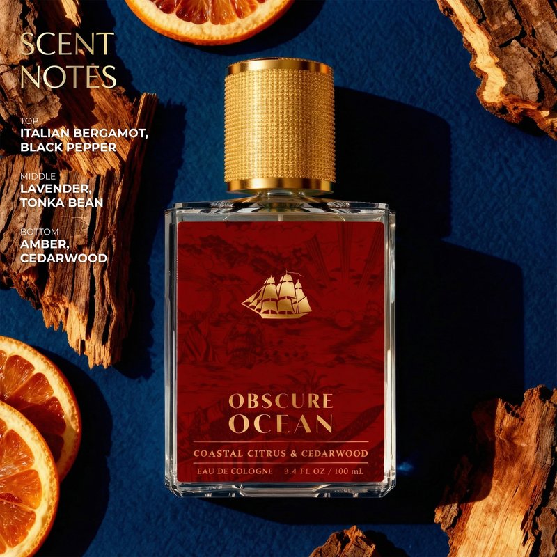 Old Spice Cologne for Men, Premium & Pairable Fragrance Spray, Obscure Ocean with Coastal Citrus & Cedarwood Signature Scent, Masculine & Sophisticated for Day & Night Wear, Eau de Cologne, 3.4 fl oz