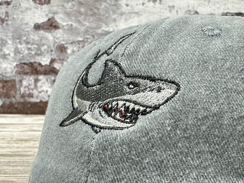 Hepandy Shark Baseball Cap for Children, Gifts for Lover, Washed Gray Baseball Cap for Boys Girls, Embroidered Dad Hat for Child Kids