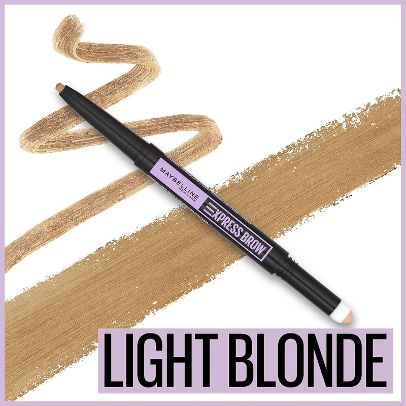 Maybelline 2-In-1 Eyebrow Pencil & Powder - Light Blonde, Easy Application