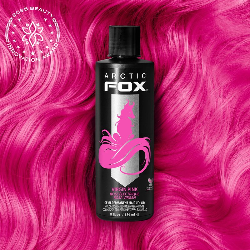 ARCTIC FOX Vegan and Cruelty-Free Semi-Permanent Hair Color Dye (8 Fl Oz, VIRGIN PINK)