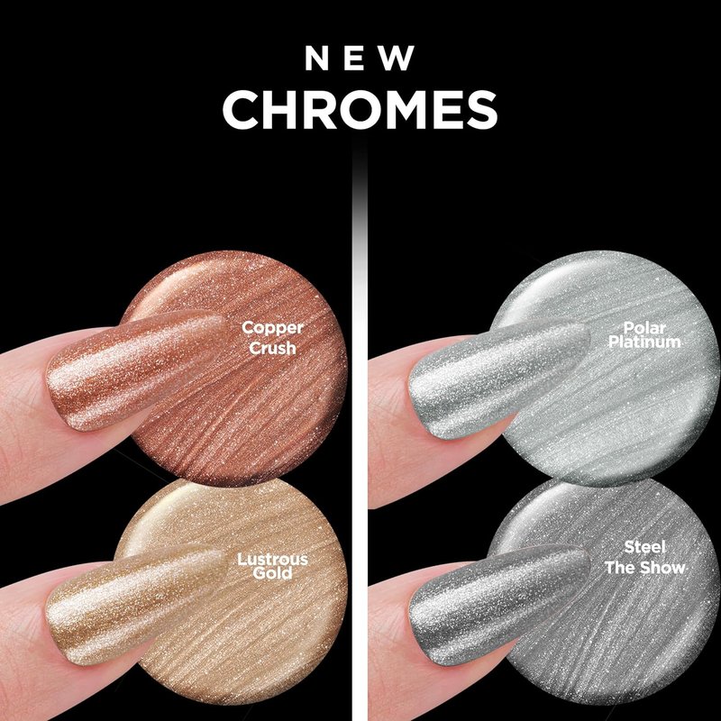 Sally Hansen Chrome Top Coat - Quick Dry, Long Lasting, Streak-Free Shine | Copper Crush Metallic Nail Polish