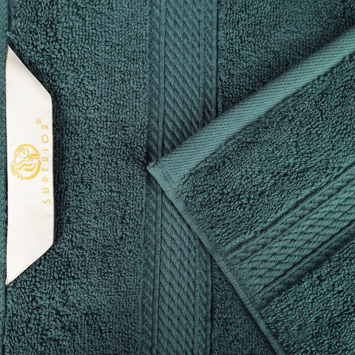 Superior Egyptian Cotton Pile 9 Piece Towel Set, Includes 3 Bath, 3 Hand, 3 Face Towels/Washcloths, Ultra Soft Luxury Towels, Thick Plush Essentials, Guest Bath, Spa, Hotel Bathroom, Teal