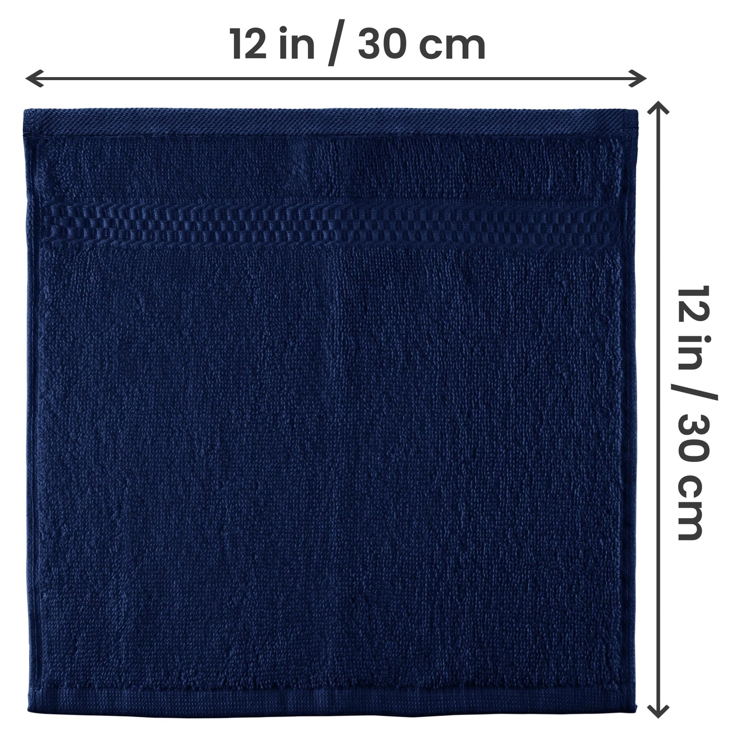 Utopia Towels 12 Pack Premium Wash Cloths Set, 12 by 12 Inches, 100% Cotton Ring Spun, Highly Absorbent and Soft Feel Essential Washcloths for Bathroom, Spa, Gym, and Face, Navy Blue
