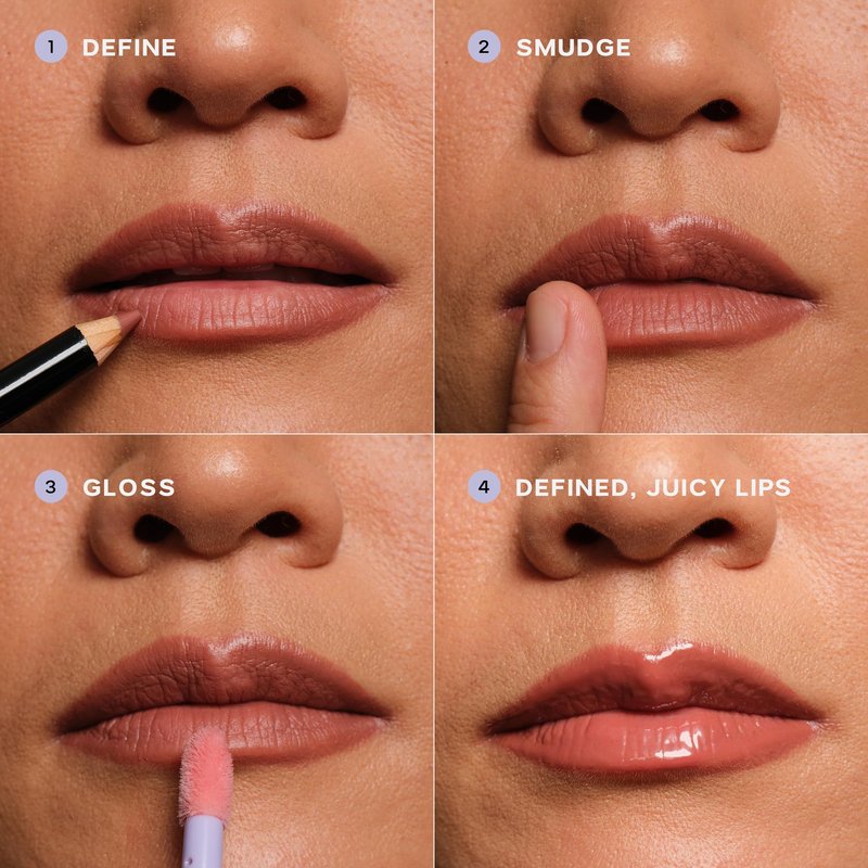 Saie Lip Liner 101 - Lip Pencil Made with a Creamy, Soft Matte Formula for a Naturally Framed or Fully Filled Look - Supercharged with Shea Butter & Jojoba Oil - Tease (.05 oz)