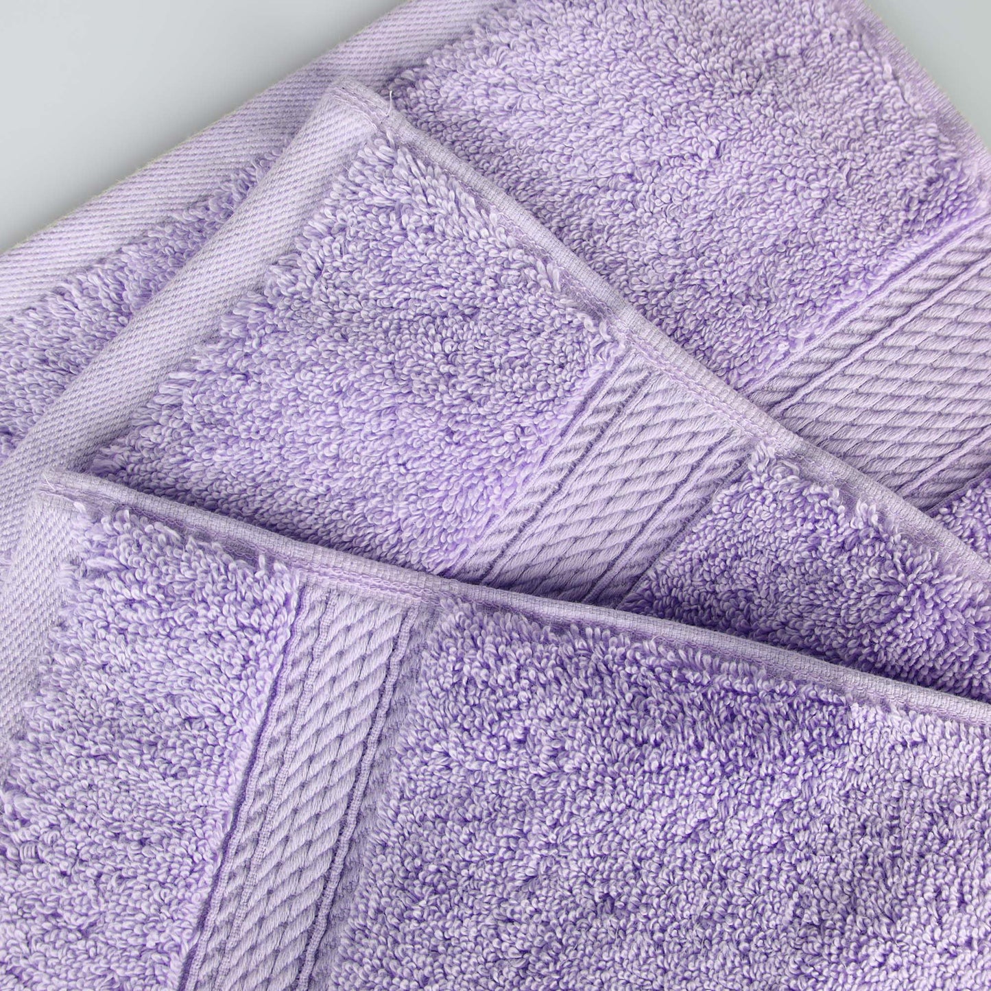 Superior Egyptian Cotton Pile 9 Piece Towel Set, Includes 3 Bath, 3 Hand, 3 Face Towels/Washcloths, Ultra Soft Luxury Towels, Thick Plush Essentials, Guest Bath, Spa, Hotel Bathroom, Purple
