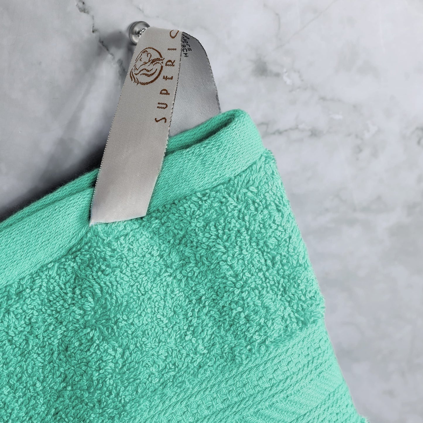 Superior 700 GSM Long Staple 100% Combed Cotton, Durable, Plush and Absorbent 6-Piece Single Ply Towel Set - Rivulet