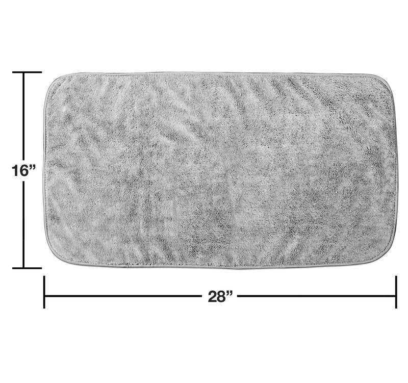 Eurow Microfiber Hand Towels, Ultra Soft, Fast Drying, Super Absorbent, Hypoallergenic, Machine Washable, Gentle on Skin for Bathroom or Kitchen Use, Gray, 16 x 28 in, 2-Pack
