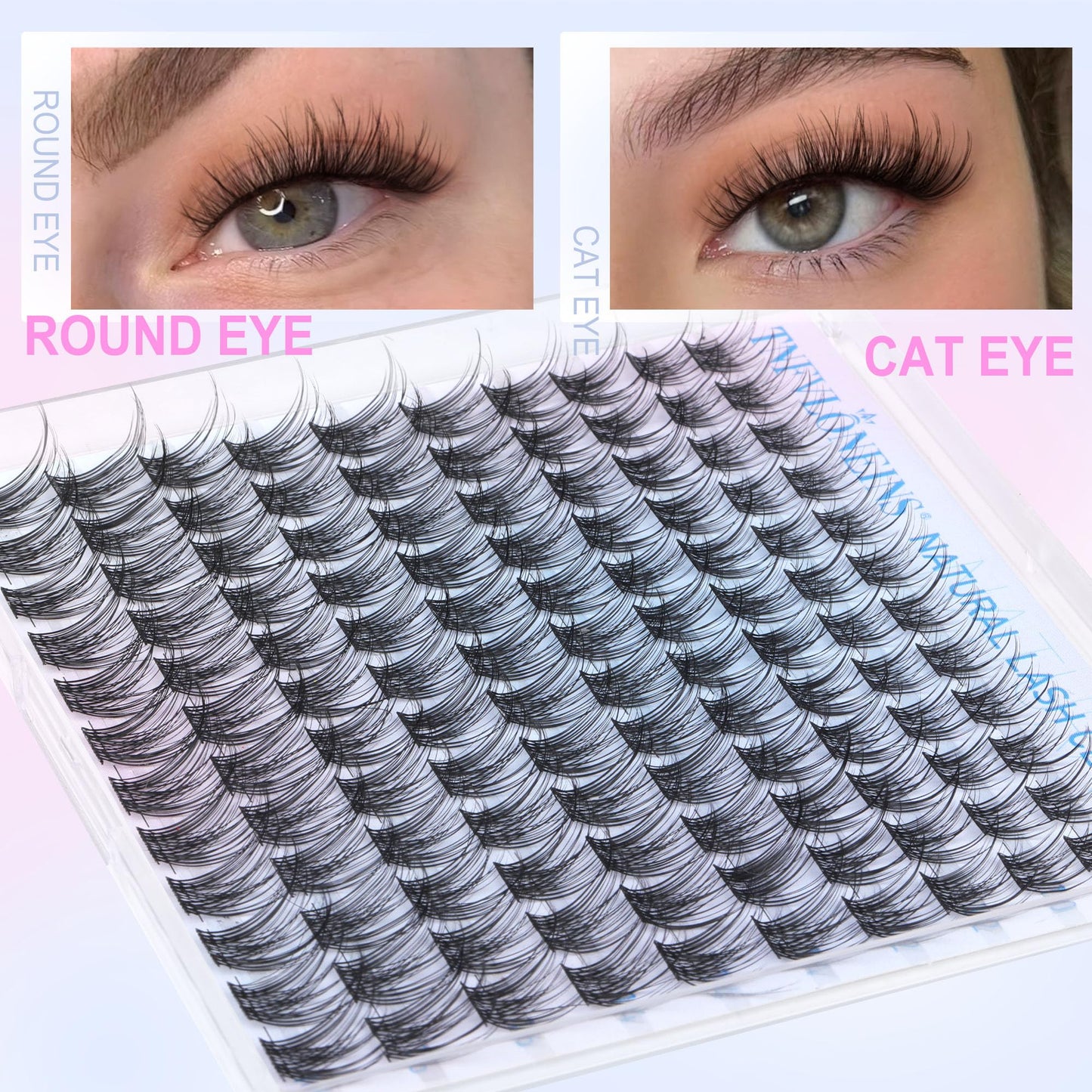 Wispy Lash Clusters Natural Eyelash Clusters 10-16MM Individual Lashes Clusters C Curl Cluster Eyelash Extensions DIY Lash Extension Soft False Eyelashes by TNFVLONEINS