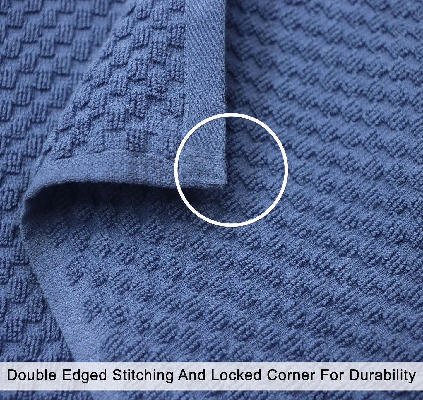 COTTON CRAFT Hooded Bath Towel – Oversized 35 x 70 Waffle Weave Towel with Hood for Adults - 100% Ringspun Cotton Pool Bath Sheet Wrap with Hood - Soft Super Absorbent Quick Dry – 450 GSM – Blue