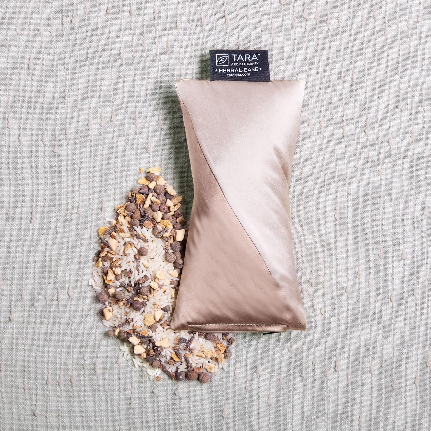 TARA Spa Therapy Herbal-Ease Aromatherapy Pillow Gift Bag Set, Neck + Silk Eye Pillow, Chai