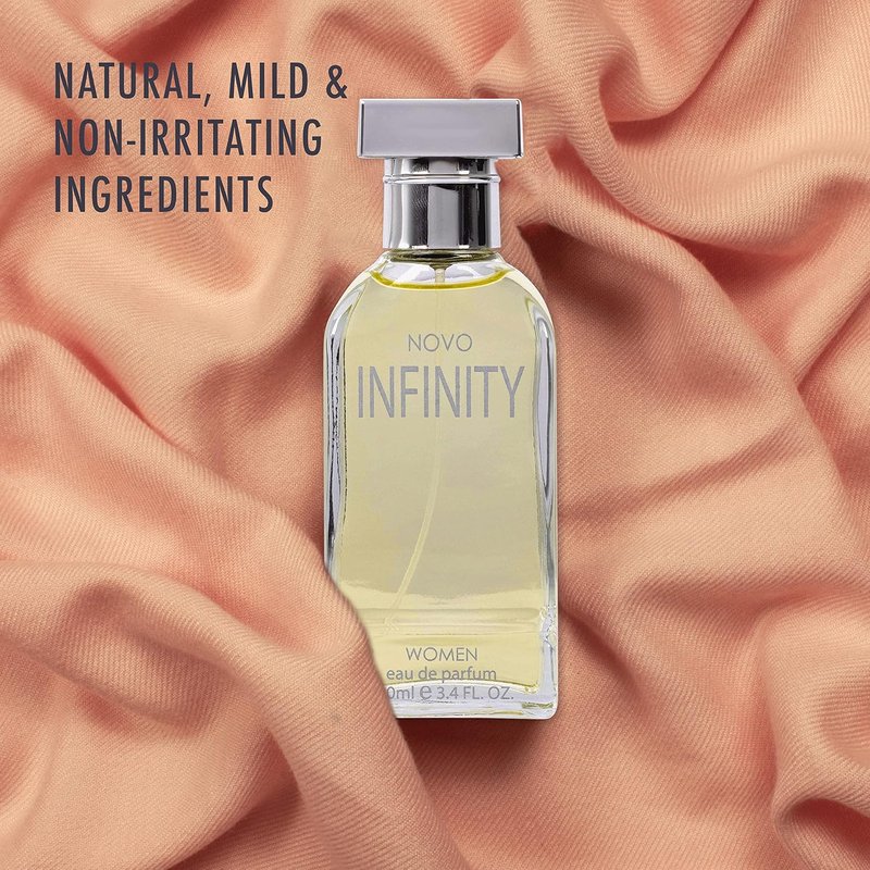 NovoGlow Infinity Eau De Parfum Spray for Women - 3.4 Fl Oz | Refreshing Citrus Floral & Musk Fragrance