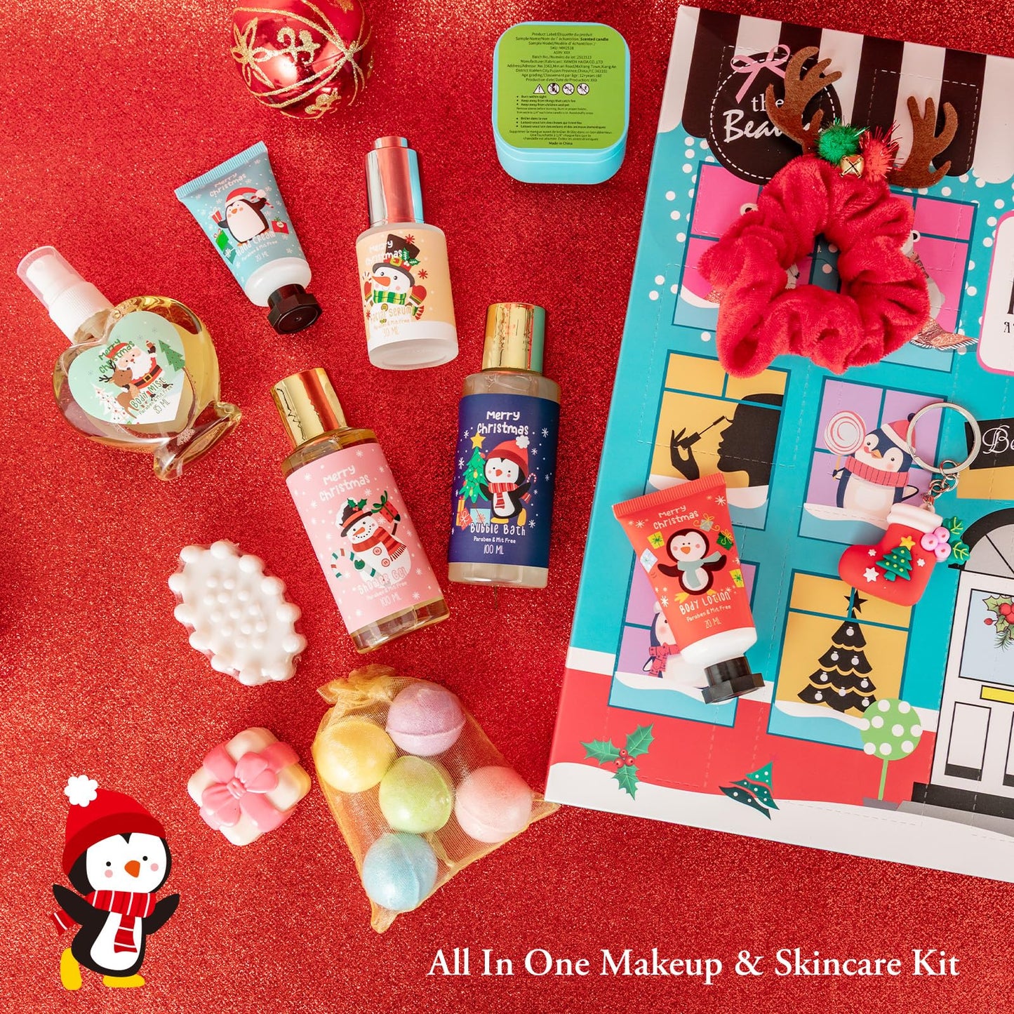 16 Pcs Advent Calendar 2025 Christmas Gifts for Women Mom - Luxury 2025 Gift Box for Christmas, Bath and Body Gift for Sister, Gift Baskets Set for New Year Gift, Christmas Bath and Body Gift Set