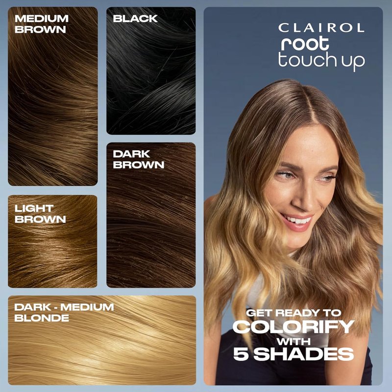 Clairol Root Touch-Up - 2-in-1 Temporary Hair Coloring Spray for Dark Brown Hair | Pack of 1