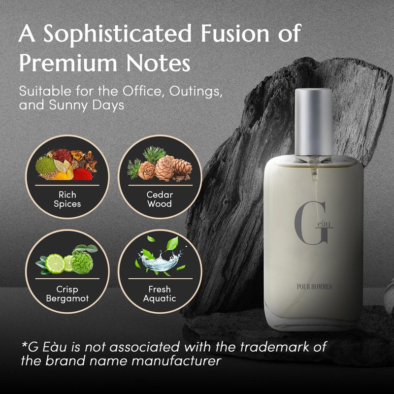 PB ParfumsBelcam G eàu Eau de Toilette Perfume Spray for Men - 3.4 Fl Oz Affordable Long Lasting Cologne, Modern Masculine Scent with Woody Citrus Fragrance Made with Premium Oils for All Day Use
