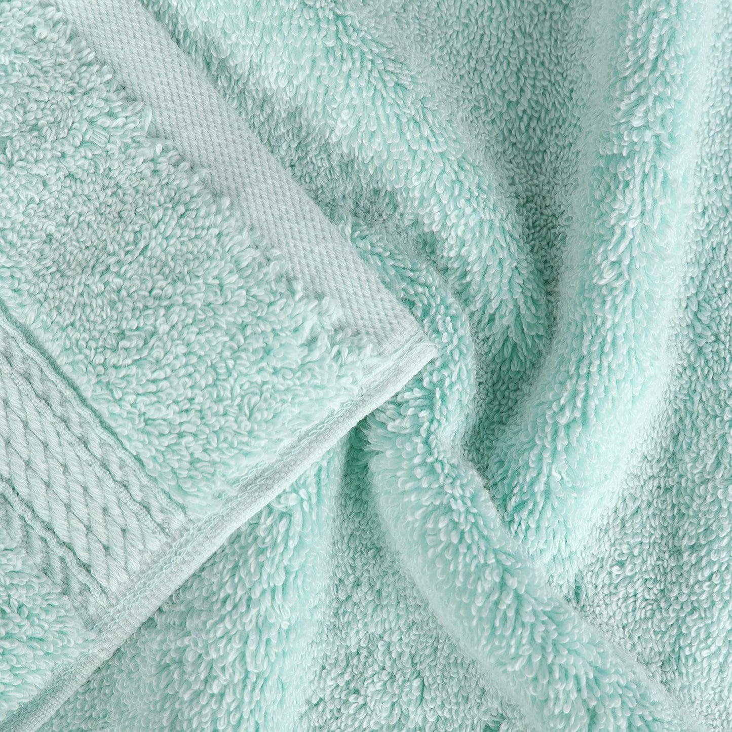Superior Egyptian Cotton Pile 9 Piece Towel Set, Includes 3 Bath, 3 Hand, 3 Face Towels/Washcloths, Ultra Soft Luxury Towels, Thick Plush Essentials, Guest Bath, Spa, Hotel Bathroom, Sea Foam