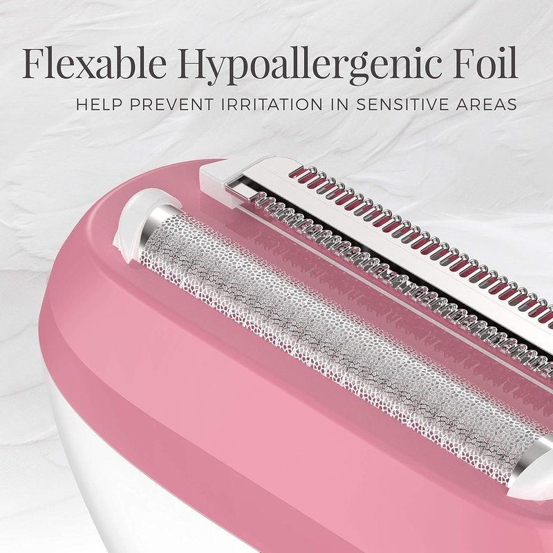 Remington WDF4821US Electric Shaver - Smooth & Silky 3-Blade Cordless Foil & Bikini Trimmer | Pink