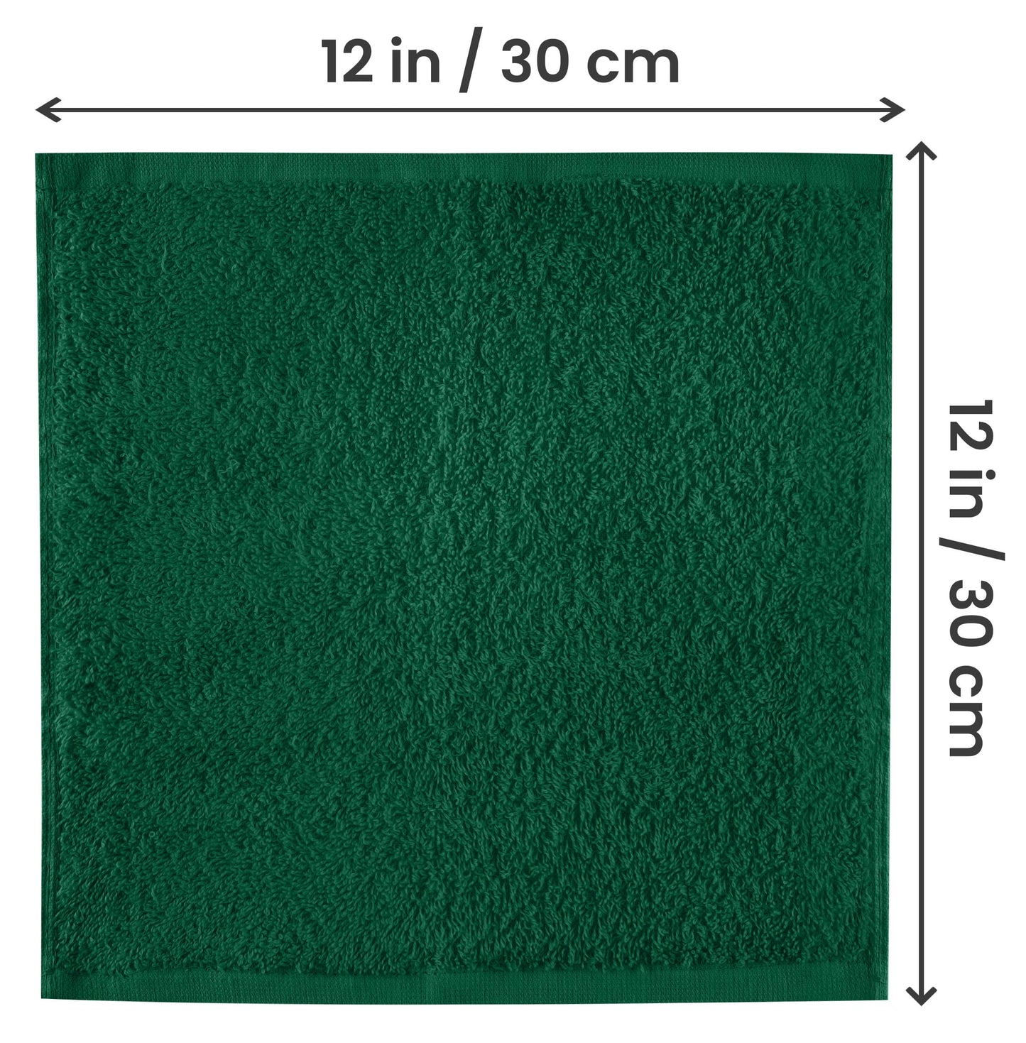 Utopia Towels 12 Pack Cotton Washcloths Set, 100% Ring Spun Cotton, Premium Flannel Face Cloths, Highly Absorbent and Soft Feel Fingertip Towels, Electric Blue, Hunter Green, Red, Mustard