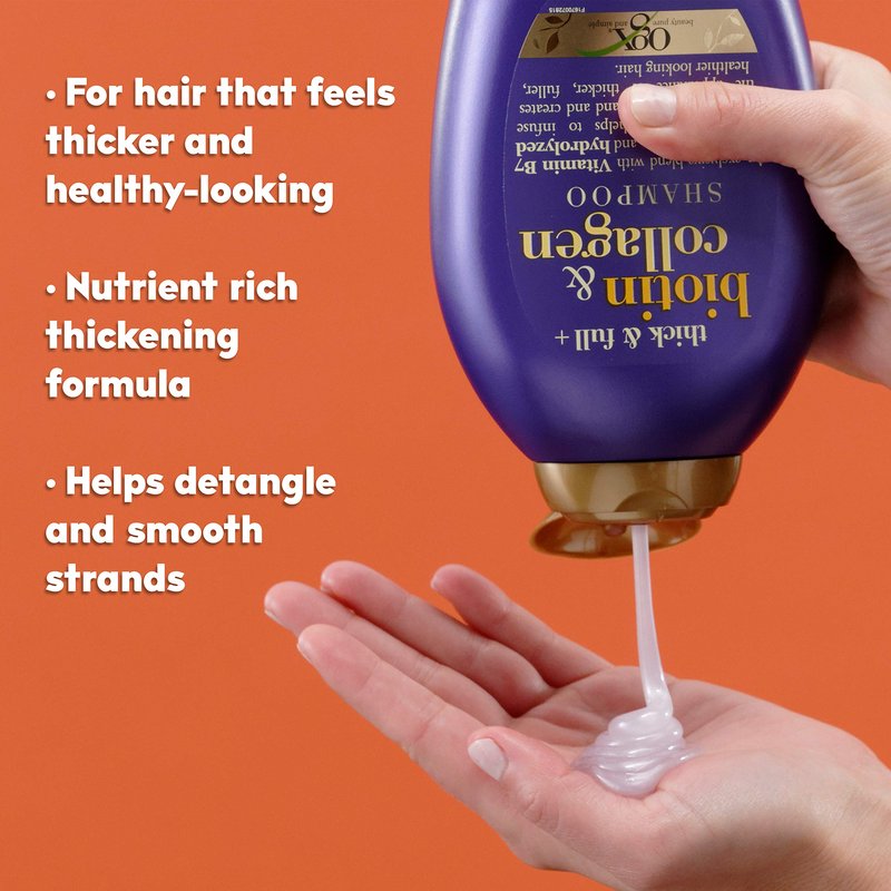 OGX Thick & Full + Biotin & Collagen Shampoo, 13 Ounce