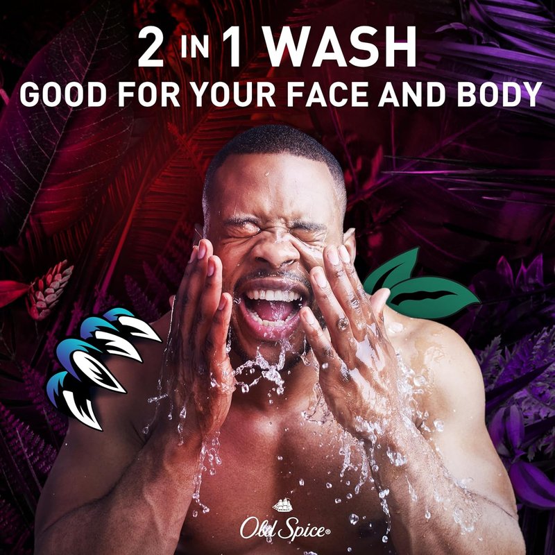 Old Spice Body Wash for Men - 3X Defense, 24/7 Fresh Scent, NightPanther, 33.4 oz