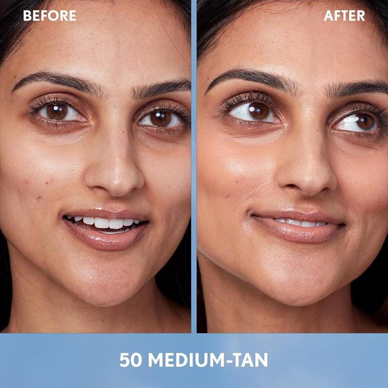 Covergirl Simply Ageless Foundation - Medium-Tan Tinted Skincare Hybrid | Sheer Radiant Finish, Vegan, 1.0oz