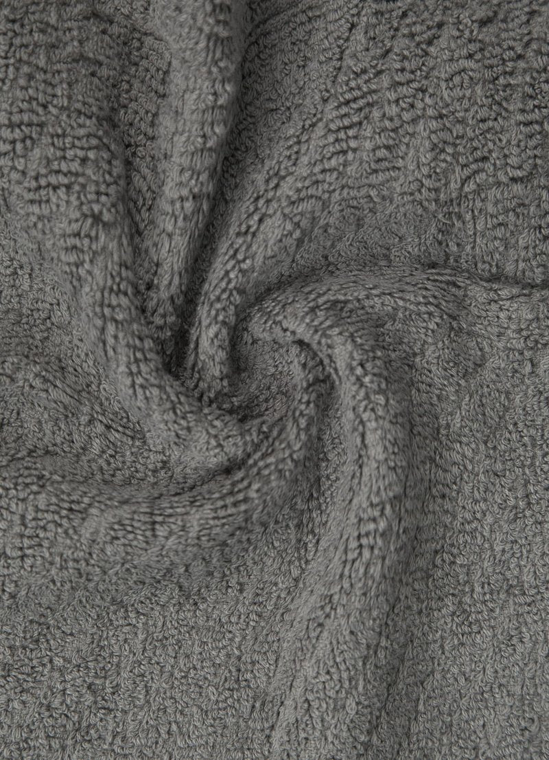 Pleasant Home Chevron Wash Cloths Set - 12 Pack (12” x 12”) – 509 GSM - 100% Ring Spun Cotton Wash Cloth - Super Soft and Highly Absorbent Face Towels (Dark Grey)