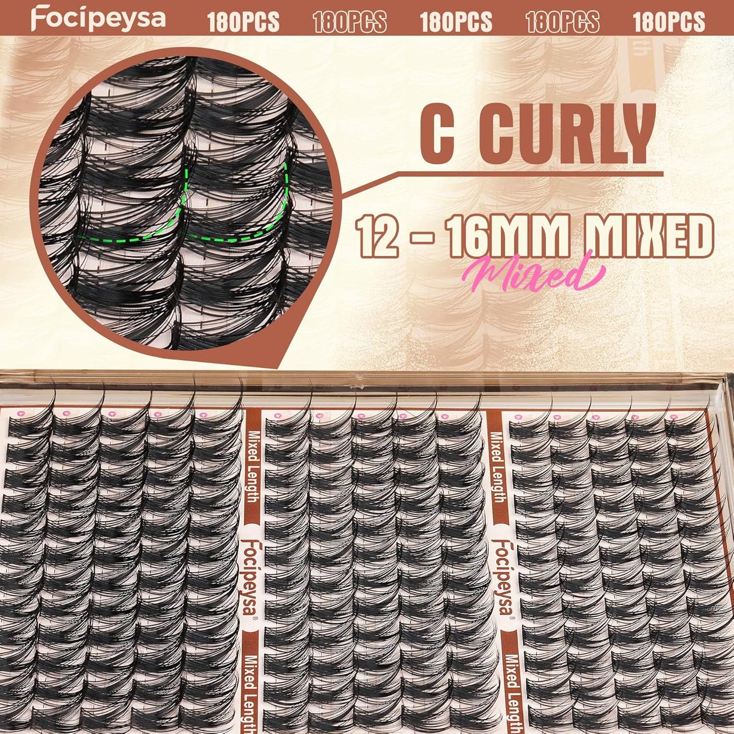 Wispy Lash Clusters - 12-16mm Natural Look Eyelash Extensions | DIY Fairy Lashes for Salon Effect