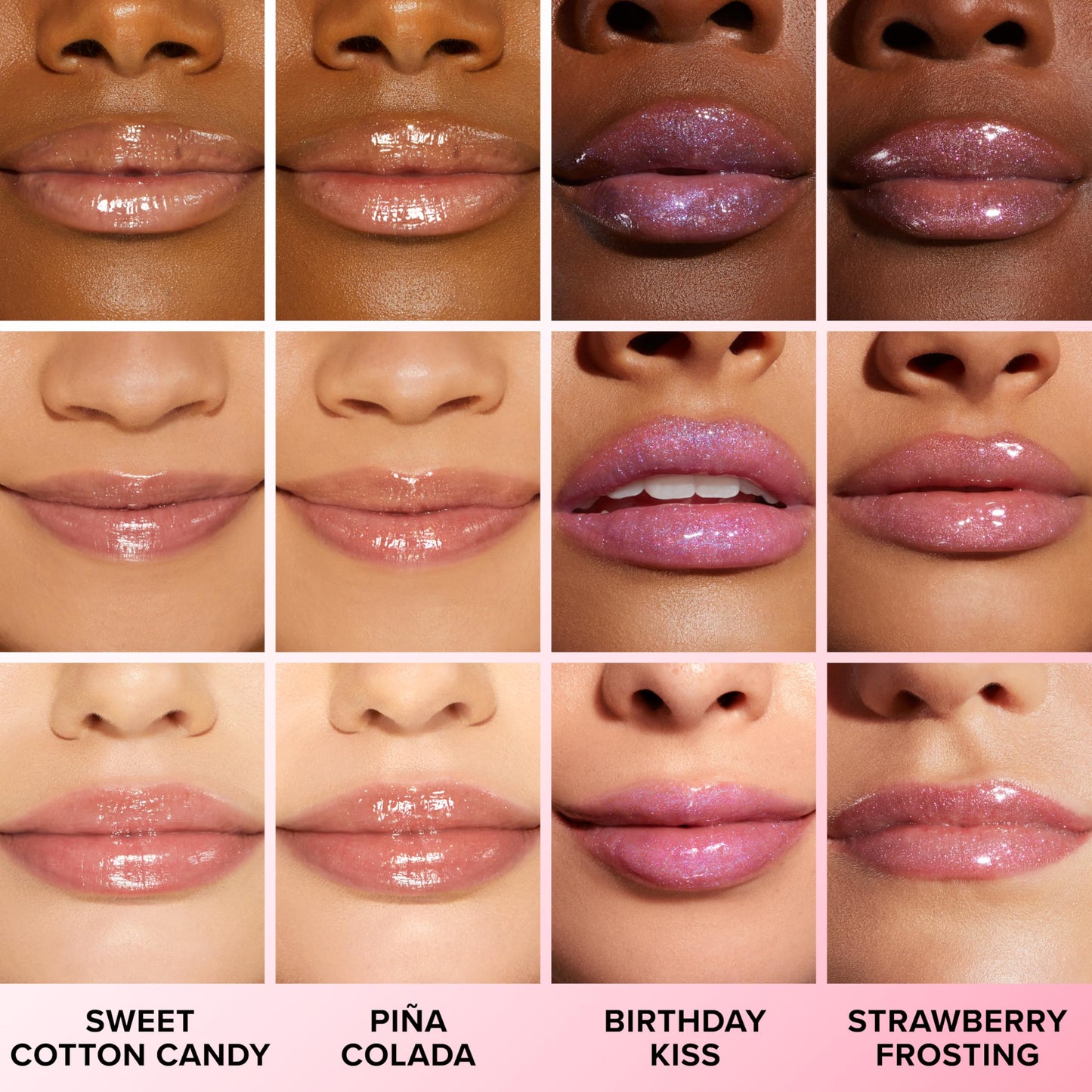 Too Faced Kissing Jelly Lip Oil + Gloss | Hydrating Lip Serum Treatment with Jojoba Oil for Instant Moisture and Glossy Shine, 0.15 Fl Oz, Strawberry Frosting