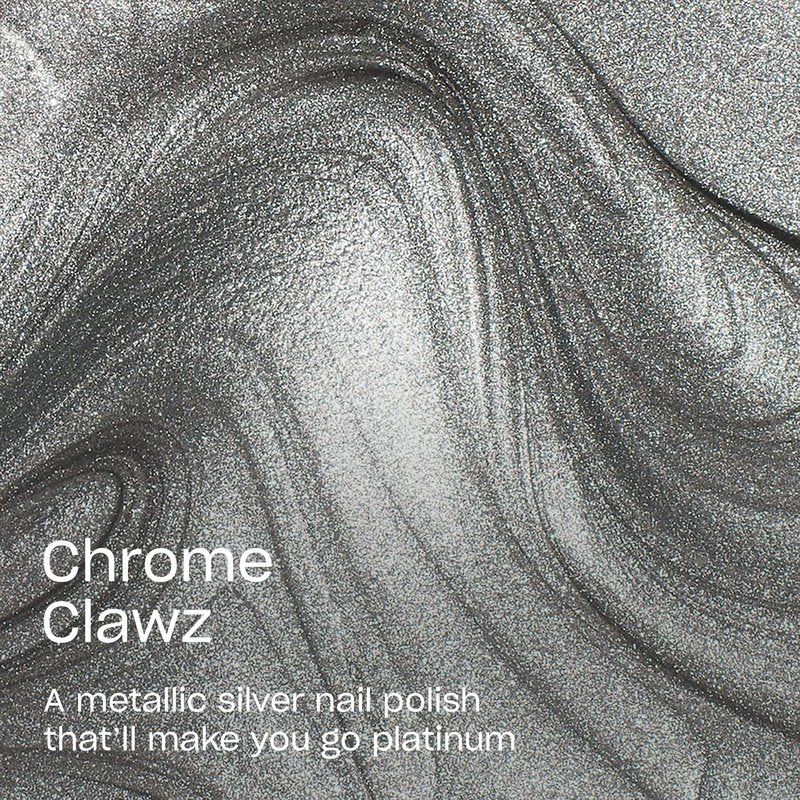 OPI Nail Lacquer Chrome Clawz | Opaque Bright Silver Metallic Chip Resistant Nail Polish | Metallic Mega Mix Collection