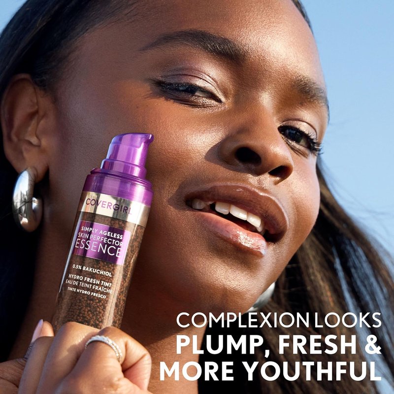 Covergirl Simply Ageless Foundation - Medium-Tan Tinted Skincare Hybrid | Sheer Radiant Finish, Vegan, 1.0oz