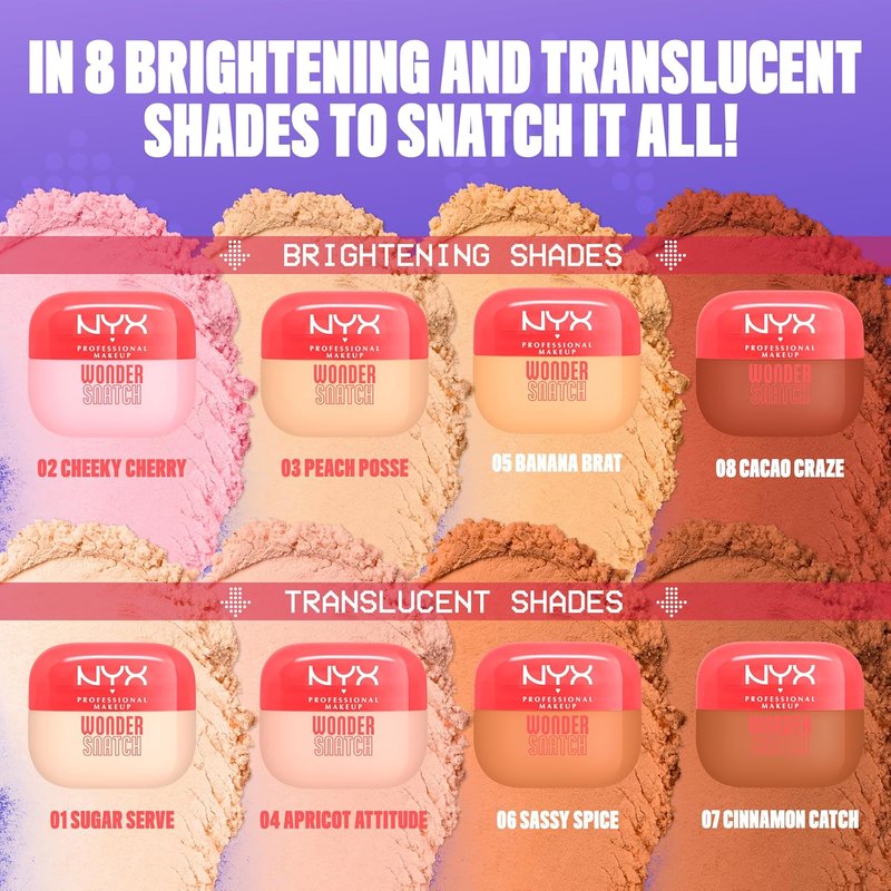 NYX Wonder Snatch Setting Powder - Lifting Loose Powder for 16HR Wear | Translucent Light