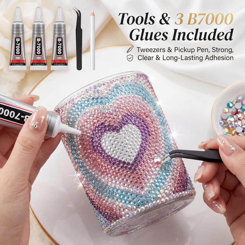 Bedazzling Kit - 36000 Pcs 3mm Resin Jelly Rhinestones | 32 Colors for Nail Art, Phone Cases & DIY Crafts