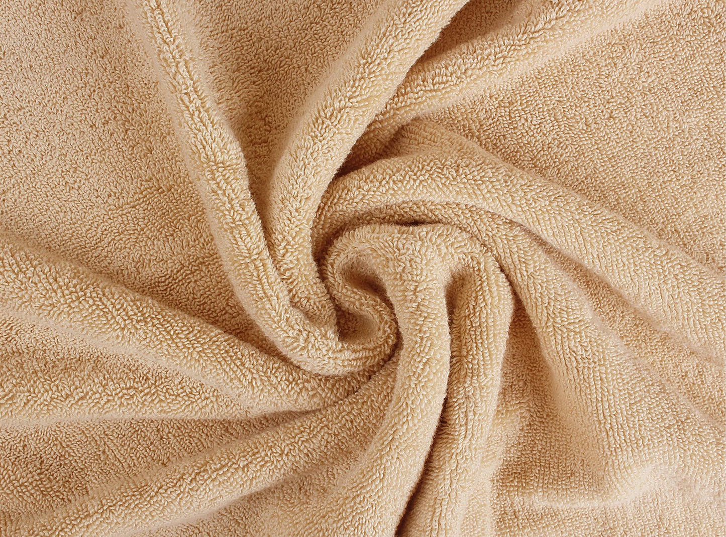 Towel and Linen Mart 4 Pieces Bath Towel Sets - Beige - Soft Feel Luxurious,Quick Dry, Extra Absorbent, 100% Ring Spun Cotton 600 GSM (27 x 54)