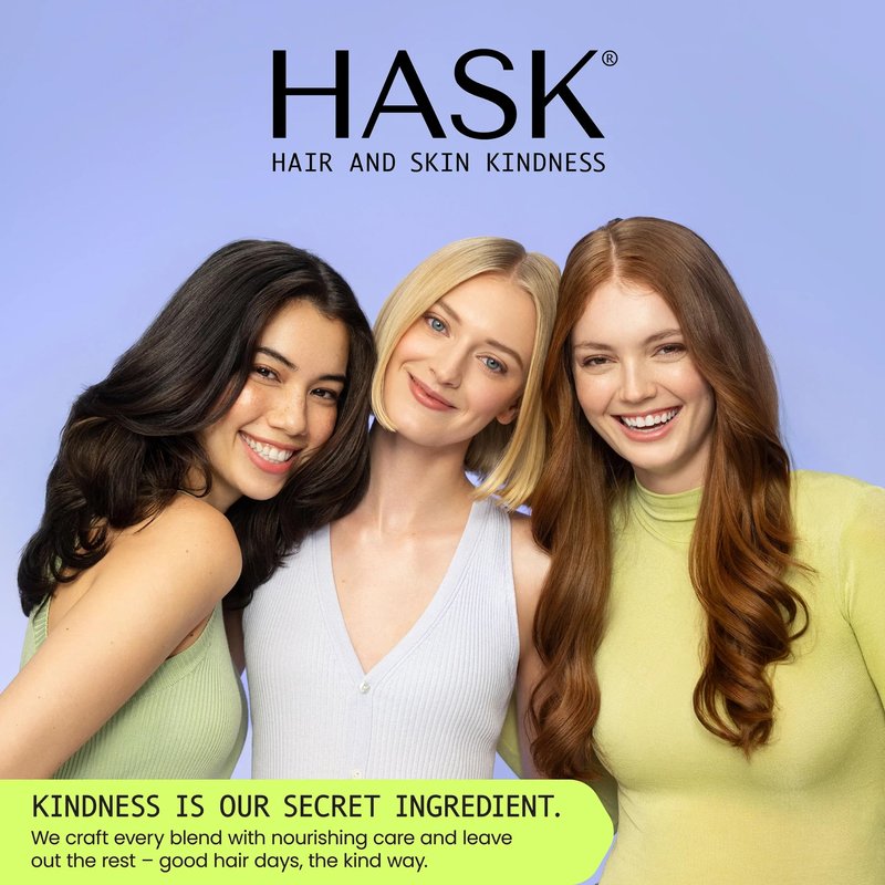 HASK Keratin Smoothing Shampoo & Conditioner Set | Defrizzes Unruly Hair, Softens, Detangles, Adds Shine | Sulfate Free, Silicone Free, Cruelty Free, Color Safe | 16oz each