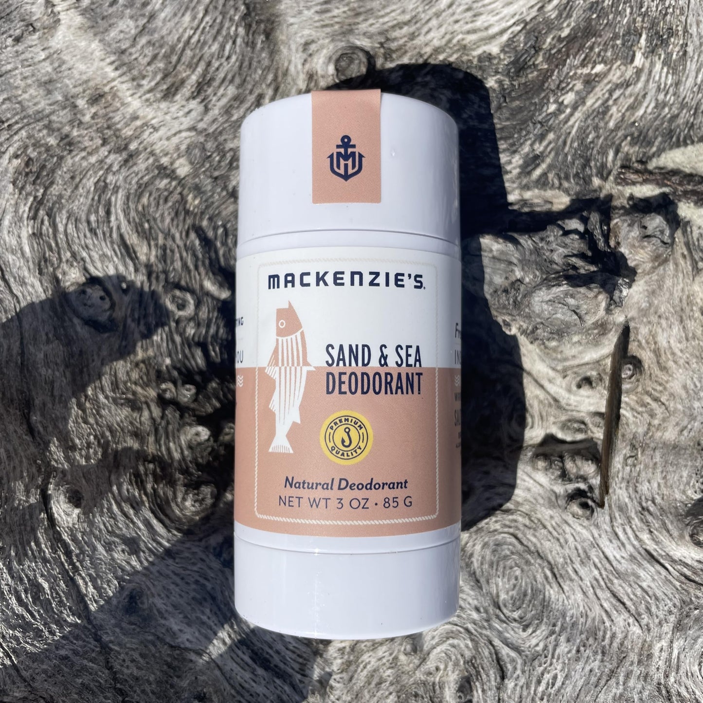 MacKenzie's Sand & Sea Deodorant - Father's Day - Gifts for Fishermen - Gifts for Women - Gifts for Men - Aluminum Free - Eco Friendly - Sea Salt - Ozone - Citrus - Proudly Made in the USA - 3 oz
