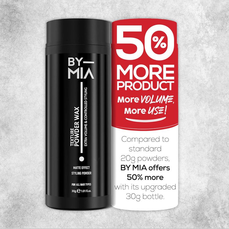 BY MIA Hair Volume Powder 1.06 oz (x1.5 BIGGER) | Natural Matte Look | Hair Texture Powder Wax