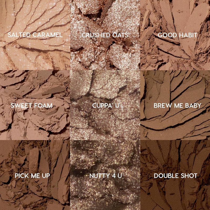 ColourPop Deja Brew Eyeshadow Palette - High-Pigment Cool-Toned Nude Shades | Matte & Metallic Finishes (0.3 oz)