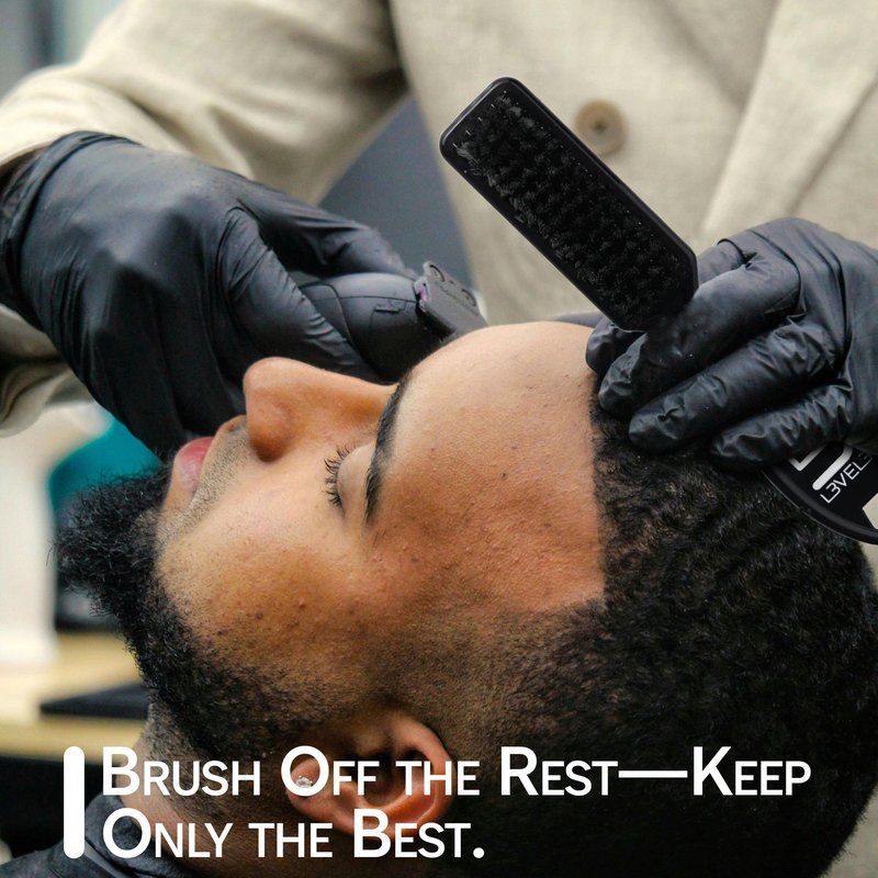 Level 3 Fade Brush Set - Barber Brush Kit for Fades and Lineups - Essential Barber Tool - 3 Pc