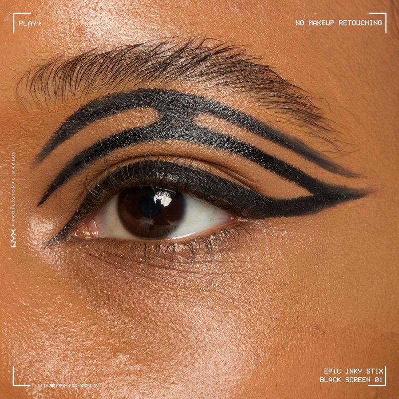 NYX PROFESSIONAL MAKEUP Epic Inky Stix Eyeliner, Mechanical Cream Gel Eyeliner, Waterproof Formula With Up To 24HR Wear - 01 Black Screen (Matte Black)
