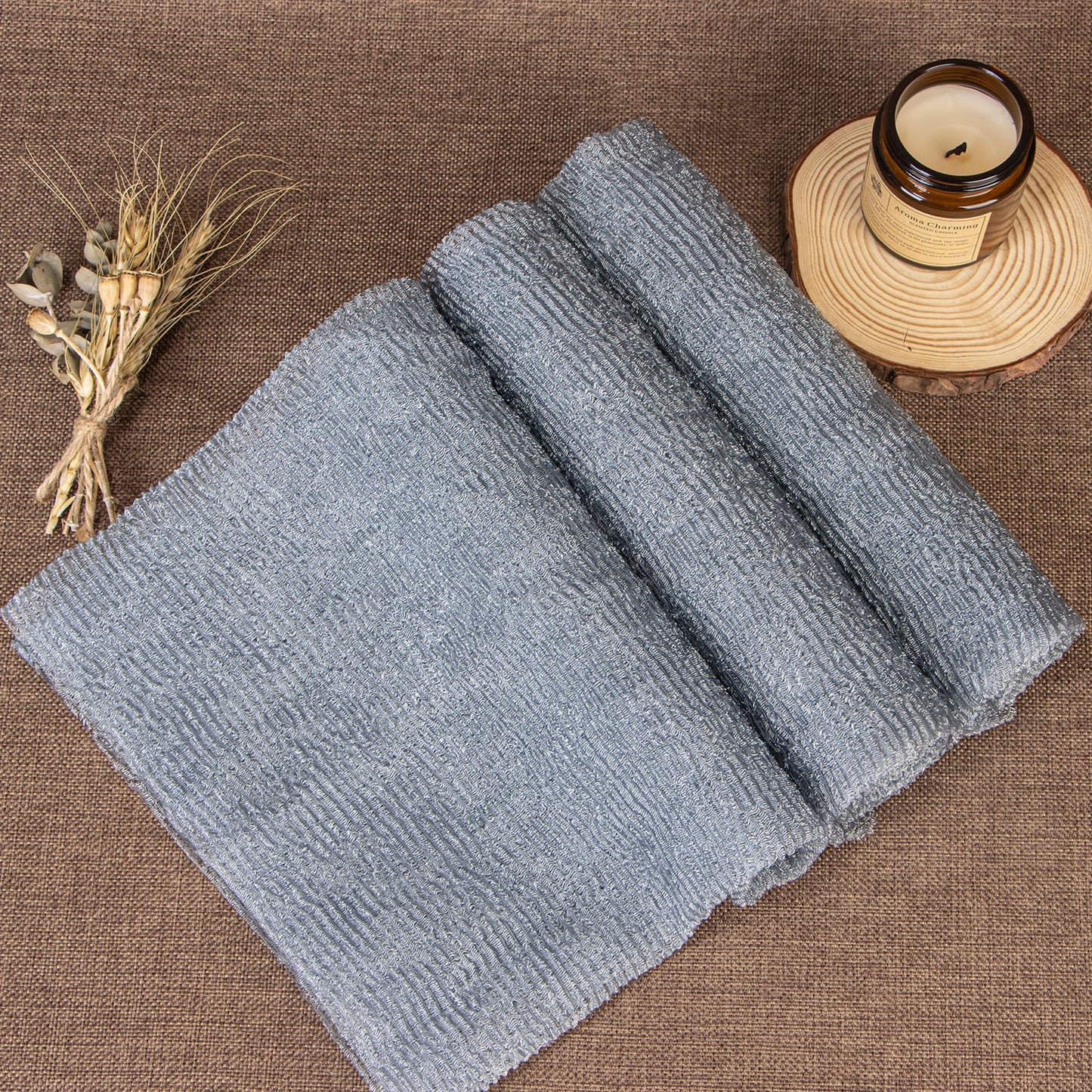 Yiclick Exfoliating Washcloth Towel, Japanese Exfoliating Wash Cloth, Korean Body Scrubber Exfoliator, Back Scrubber Washer for Shower Bath, Body Scrub African Net Sponge Loofah Luffa Colors