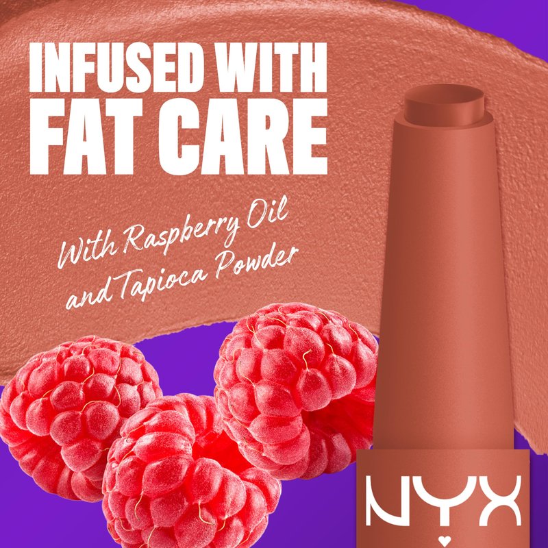 NYX PROFESSIONAL MAKEUP Fat Matte Lipstick, Pigmented, Smoothing, & Non-Drying Lip Crayon, Long Lasting Lip Makeup, Vegan & Cruelty Free - Cozy Whipped (Nude)