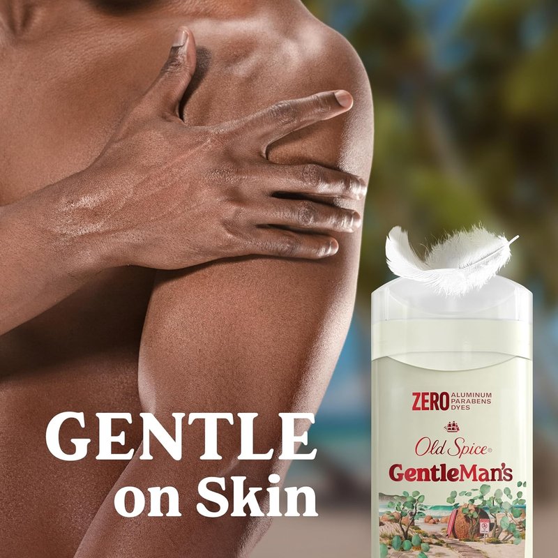 Old Spice GentleMan's Deodorant - Aluminum-Free, 24/7 Freshness, Eucalyptus & Coconut Oil, 3 oz (Pack of 3)