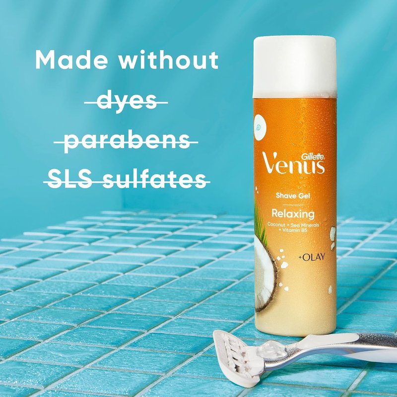 Gillette Venus Shaving Gel for Women - Relaxing Coconut Scent | 7 oz (Pack of 6)