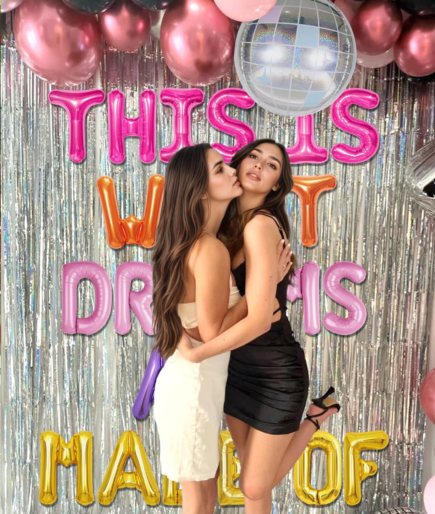 Y2K Party Decorations This Is What Dreams Are Made of Banner for Teenage Dream Banner 2000s Baby Party Decoration Y2K 2000s Pink Party Decorations with Latex Balloons