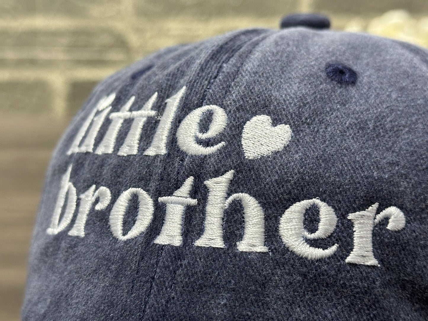 Horpe Little Bro Gifts for Sibling Kid, Lil Brother Baseball Cap for Child, Proud Hat for Boy, Embroidered Adjustable Navy Blue Hat