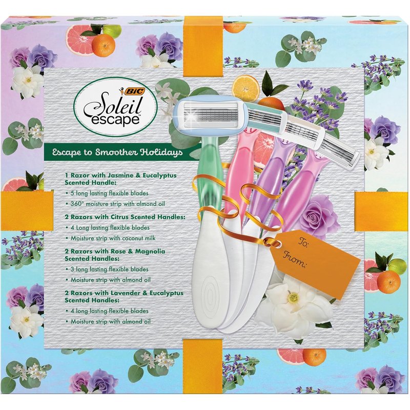 BIC Soleil Escape Women's Disposable Razors - Scented Handles, 7-Pack | Perfect Self-Care Gift Set